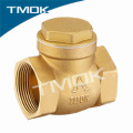 TMOK plating and sand blasting brass body with low pressure and female threaded check valve